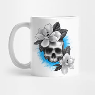 Magnolia Skull Mug